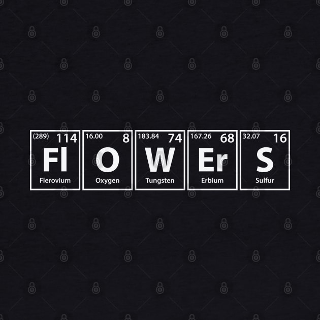 Flowers (Fl-O-W-Er-S) Periodic Elements Spelling by cerebrands